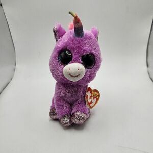 Ty Beanie Boos - ROSETTE the Purple Unicorn (6 Inch) Stuffed Plush Toy